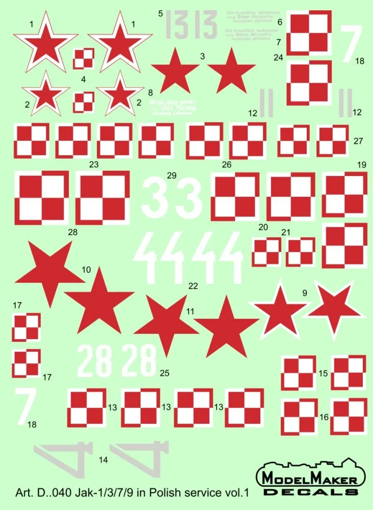 Yak-1/-3/-7/-9 in Polish service vol.1 1:72