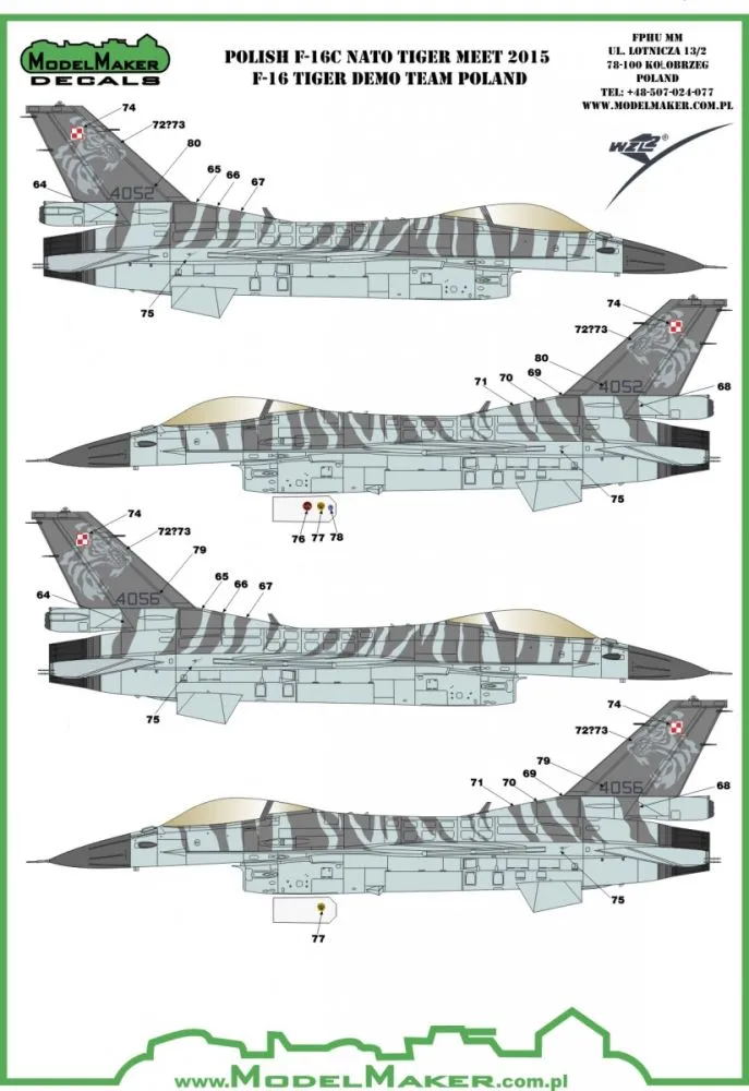 F-16C NATO Tiger Meet 2015 (Demo Team Poland) 1:48