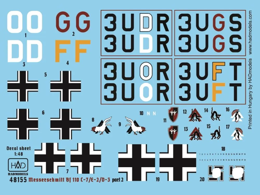 Bf 110D-3/E-2 Afrika Part.2 1:48