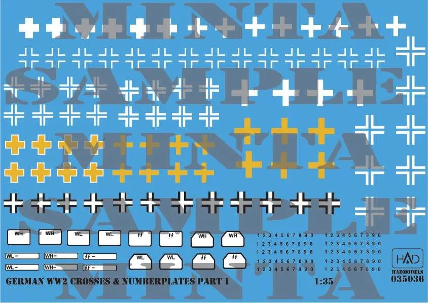 German WWII. Crosses and numberplates part.1 1:35