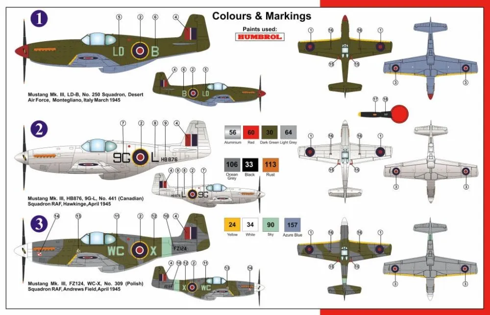 Mustang Mk.III - Dorsal fin 1:72