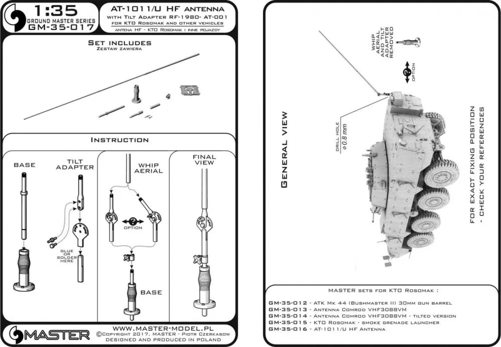 Antenna AT-1011/U HF w/ Tilt Adapter RF-1980-AT-001 1:35