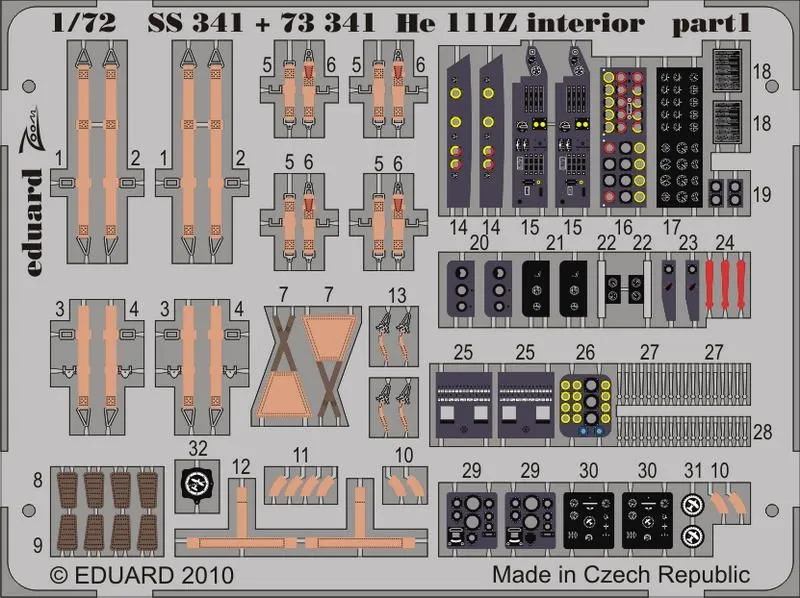 He 111Z interion S.A. for Hasegawa 1:72
