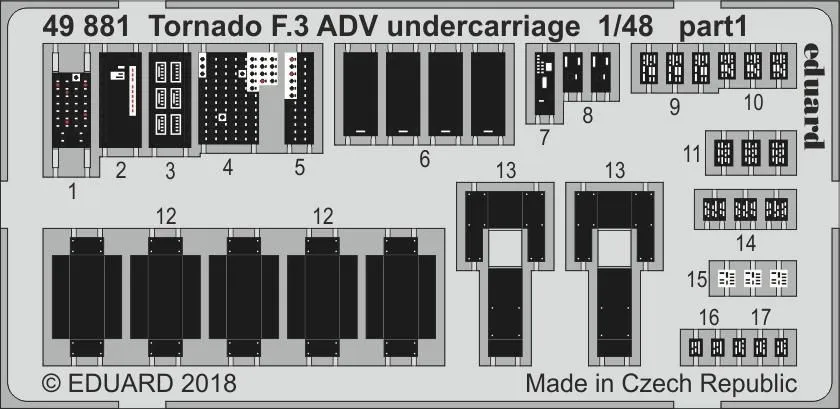 Tornado F.3 ADV undercarriage for Revell 1:48