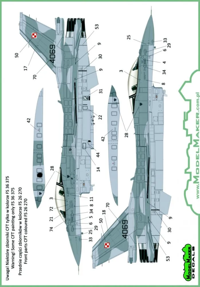 F-16C/D Polish Stencils 1:48