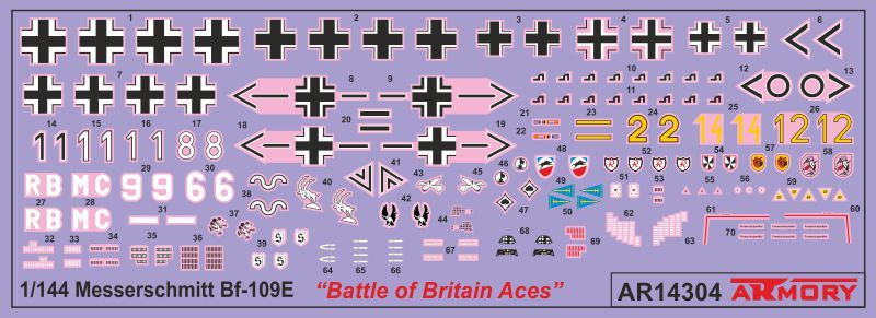 Bf 109E-3/E-4 Set.2 1:144