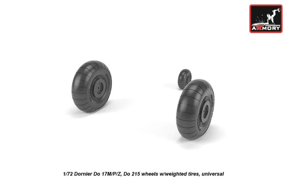 Do 17M/P/Z, Do 215 wheels w/ weighted tires 1:72