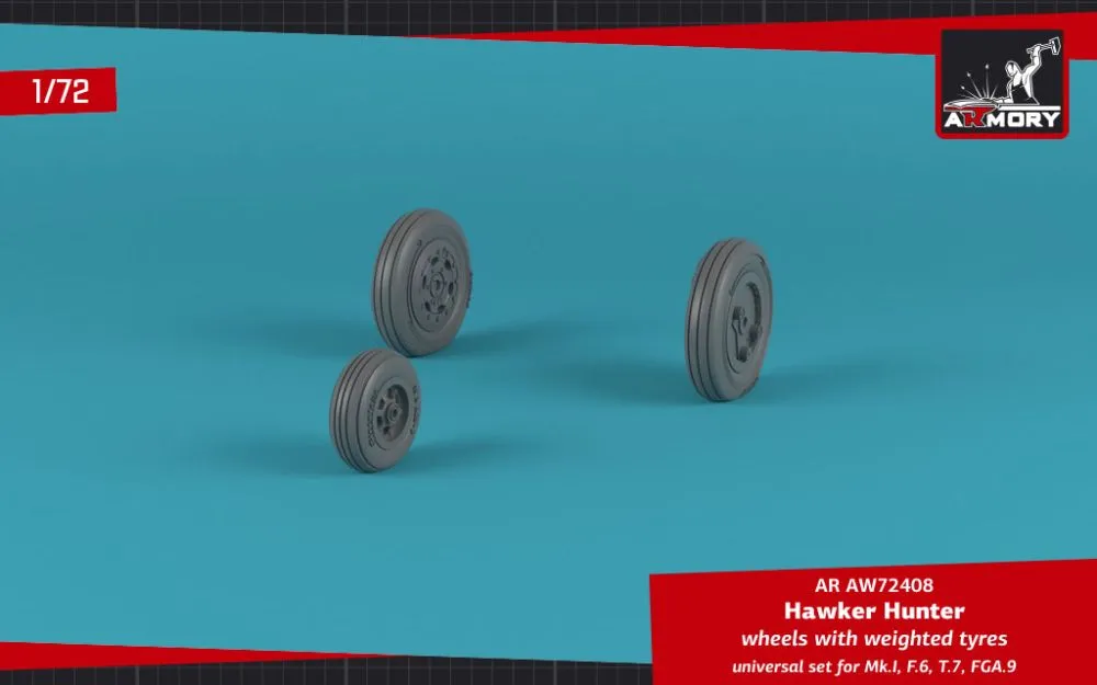 Hawker "Hunter" wheels w/ weighted tires 1:72