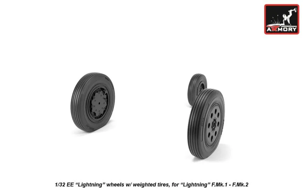EE "Lightning-II" early type wheels w/ weighted tires 1:3
