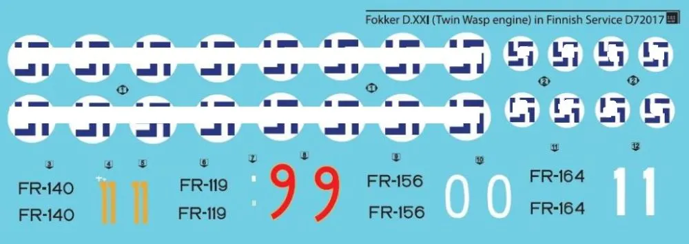 Fokker D.XXI (Twin-Wasp engine) in Finnish Service 1:72