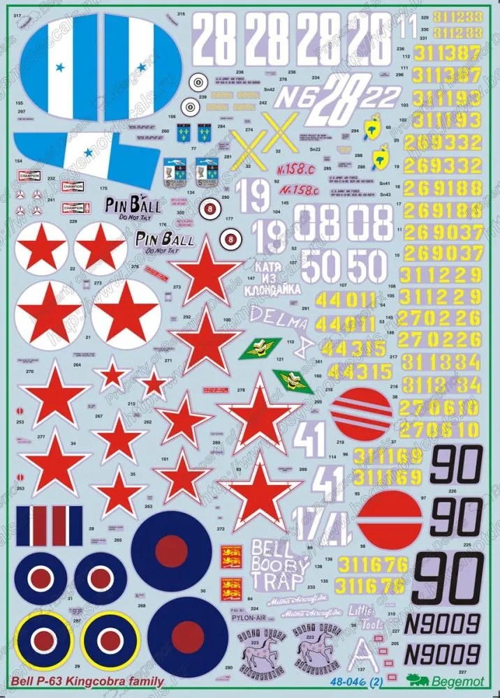 P-63 Kingcobra - family decal 1:48