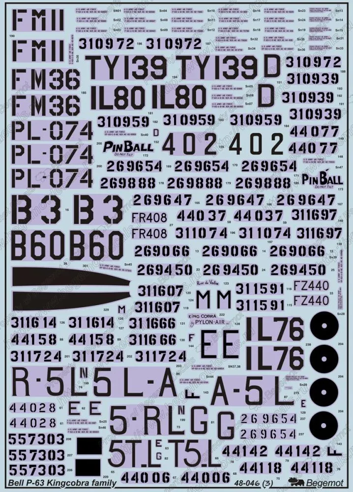 P-63 Kingcobra - family decal 1:48