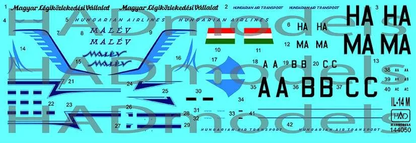 IL-14M Hungarian service 1:144