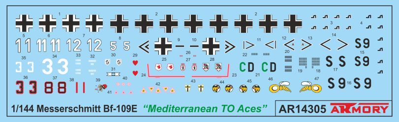Bf 109E - Mediterranean Aces 1:144
