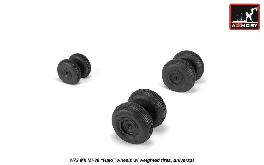 Mil Mi-26 wheels w/ weighted tires 1:72