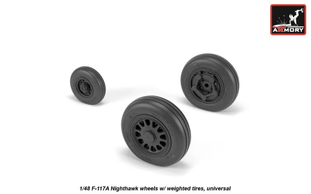 F-117A wheels w/ weighted tires 1:48