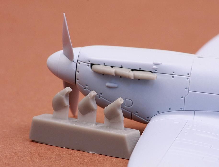 Spitfire Mk. I/II exhaust (round) for Airfix 1:72