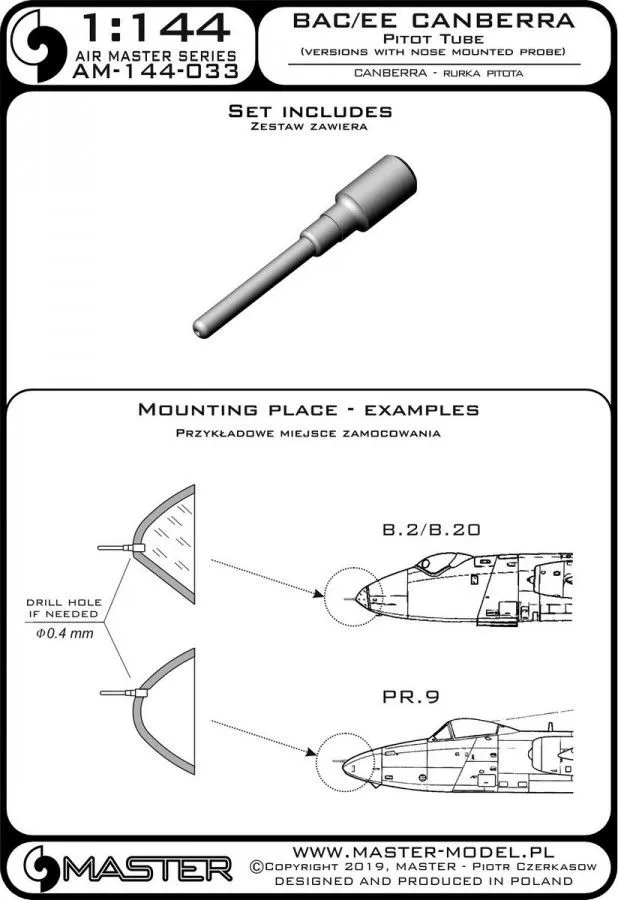BAC/EE Canberra - Pitot Tube 1:144