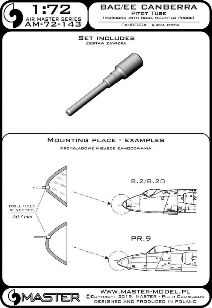 BAC/EE Canberra - Pitot Tube 1:72