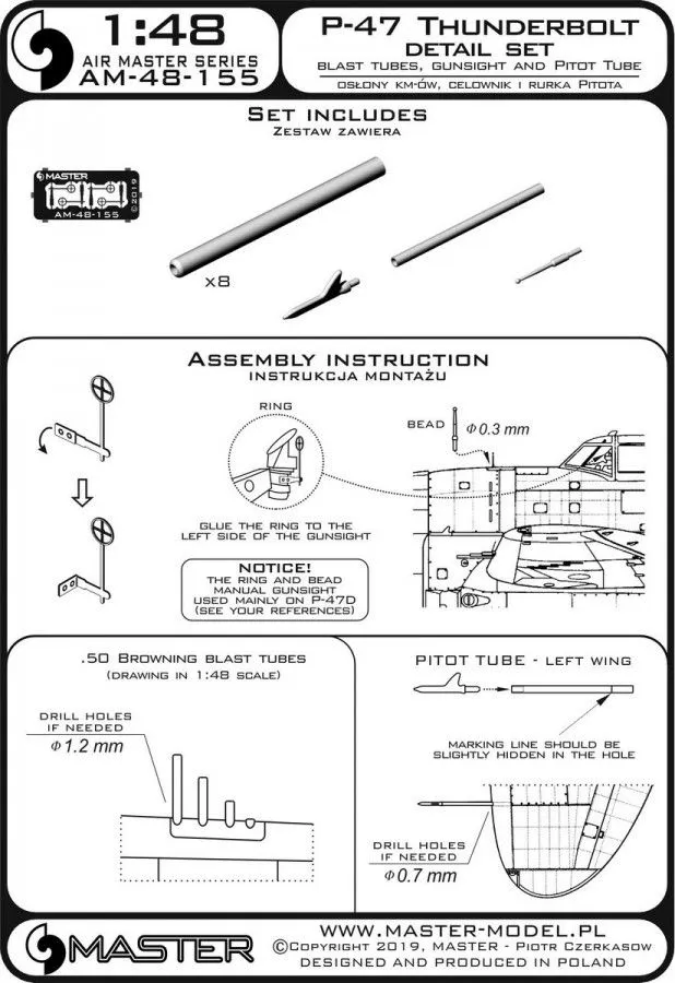 P-47 Thunderbolt - details set 1:48