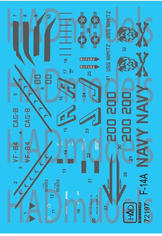 F-14A Tomcat - VF-84 Jolly Rogers (USS NIMITZ) 1:72