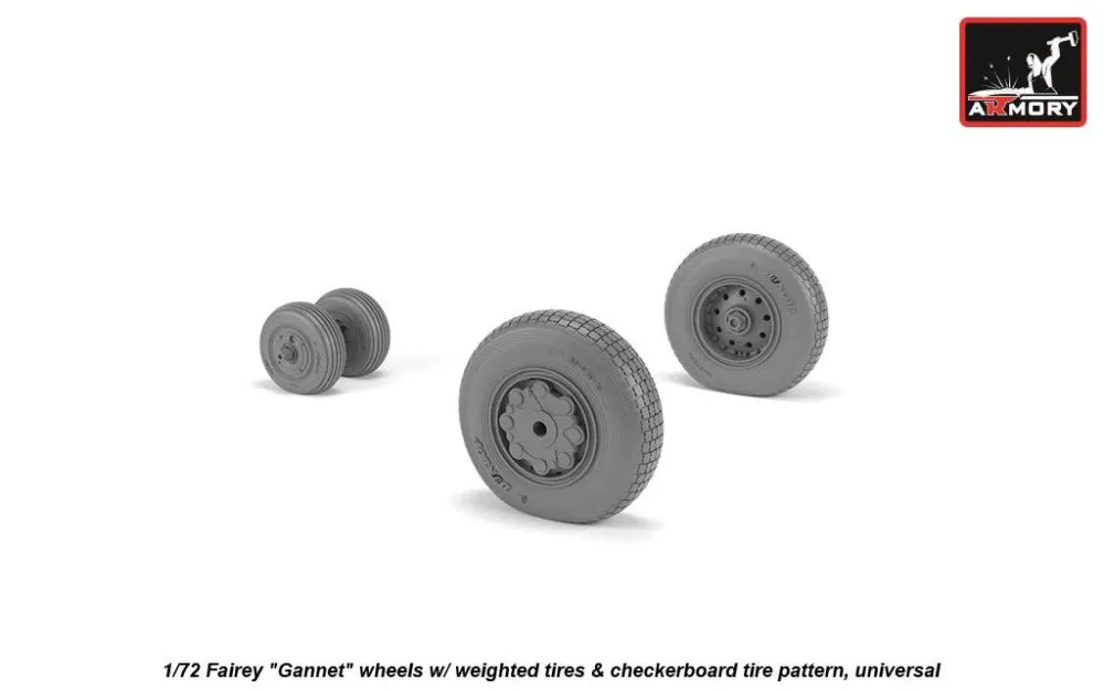 Fairey "Gannet" late type wheels 1:72
