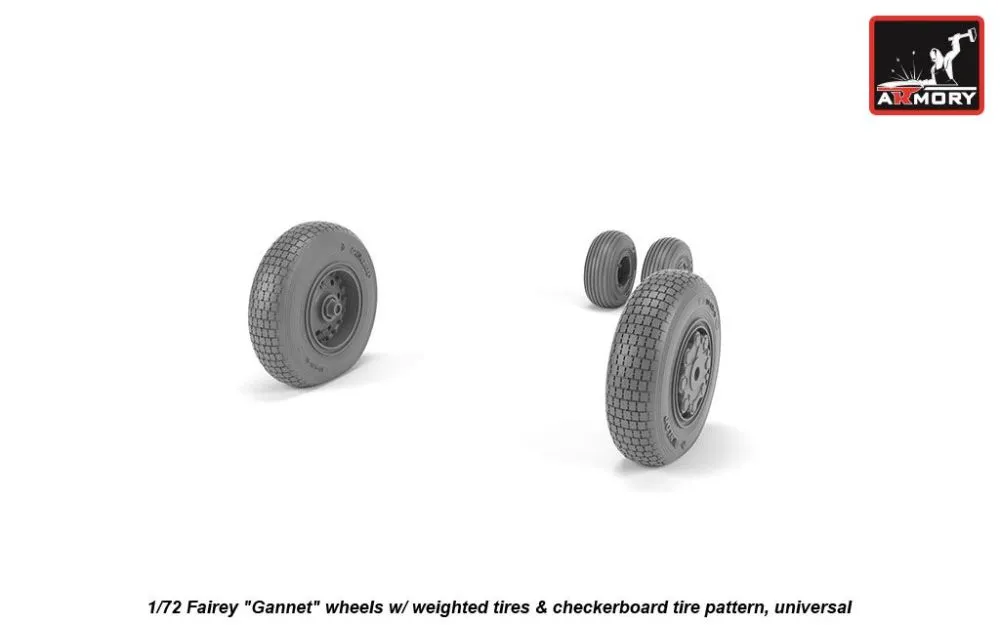 Fairey "Gannet" late type wheels 1:72
