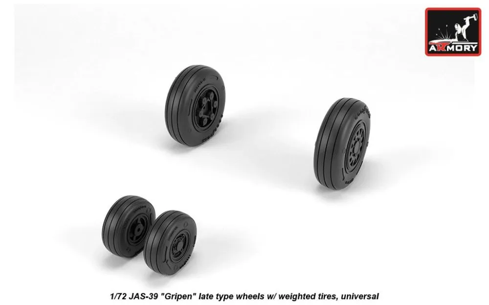 JAS-39 "Gripen" wheels, late 1:72