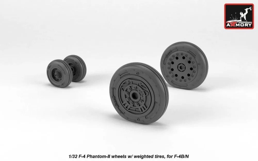 F-4 Phantom-II wheels, early 1:32