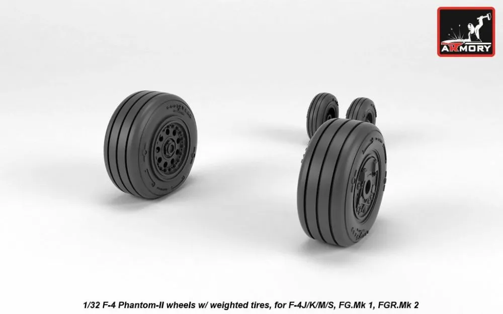 F-4 Phantom-II wheels, late 1:32