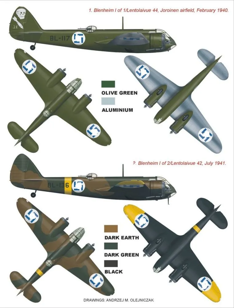 Blenheim Mk.I (Finland) super mask for Airfix 1:72