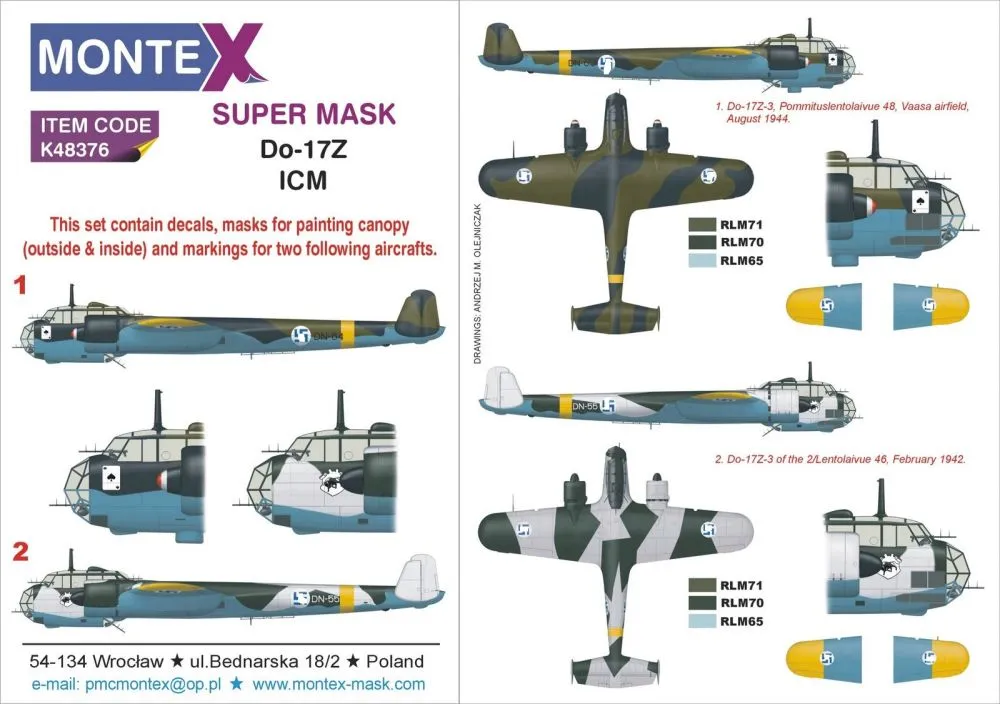 Do 17Z-3 super mask for ICM 1:48