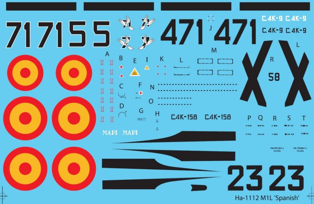 Hispano HA-1112 M1L 'Spanish Air Force' decal 1:32