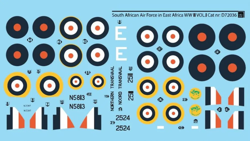 South African Air Force in East Africa WW II Vol.I 1:72