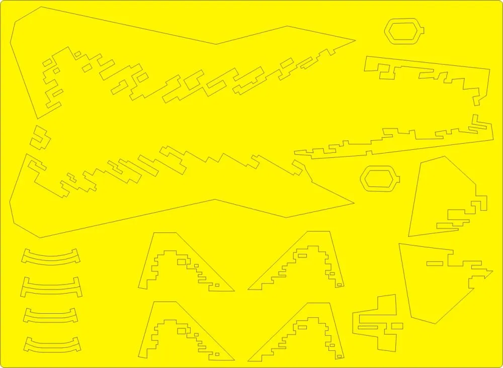 Su-57 Digital Camouflage mask for Zvezda 1:72