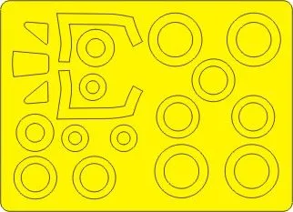 DH Vampire FB.5 BASIC mask for Dragon 1:72