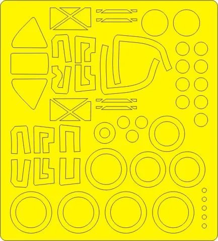 P-38 F/G Lightning BASIC mask for Tamiya 1:48