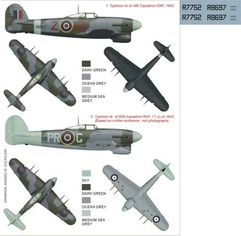 Typhoon I (Car Door) super mask for Revell 1:32
