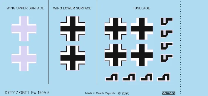 Fw 190A-5 national insignia 1:72