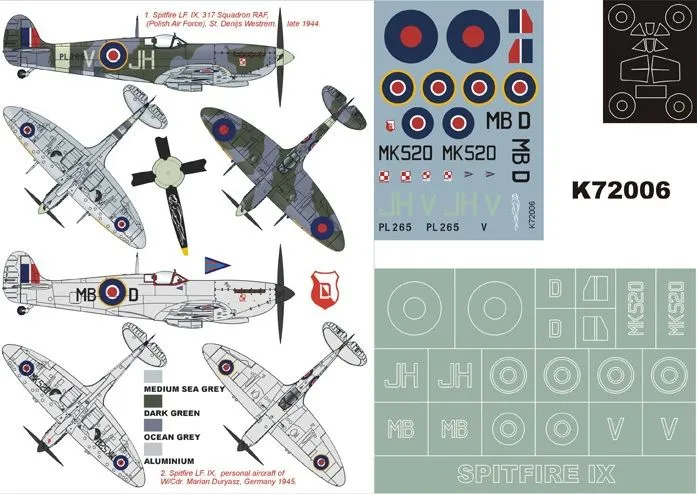 Spitfire LF.IX super mask for Sword 1:72