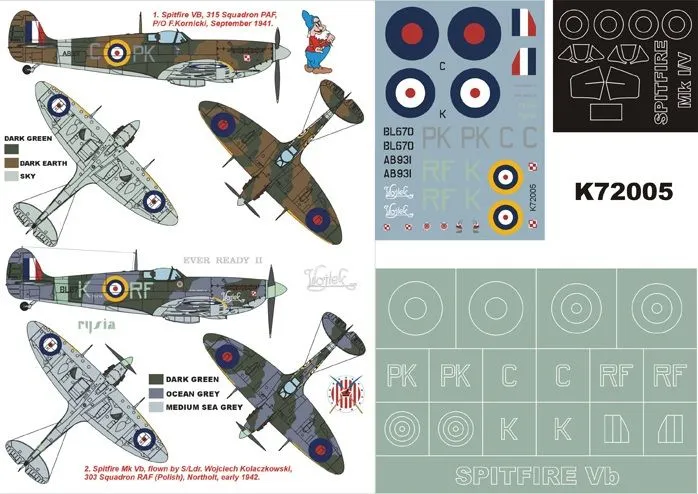 Spitfire Mk.Vb super mask for Tamiya 1:72