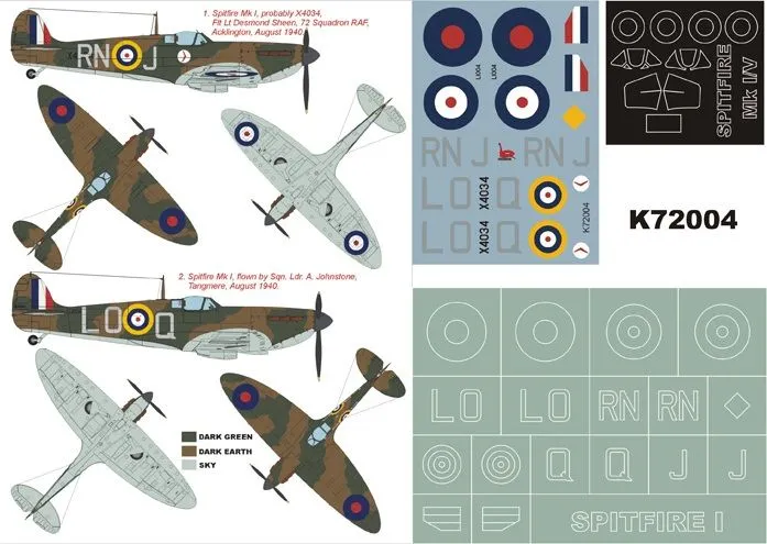 Spitfire Mk.I super mask for Tamiya 1:72