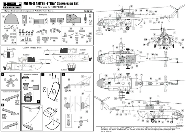 Mil Mi-8 AMTSh-1 Conversion set 1:72