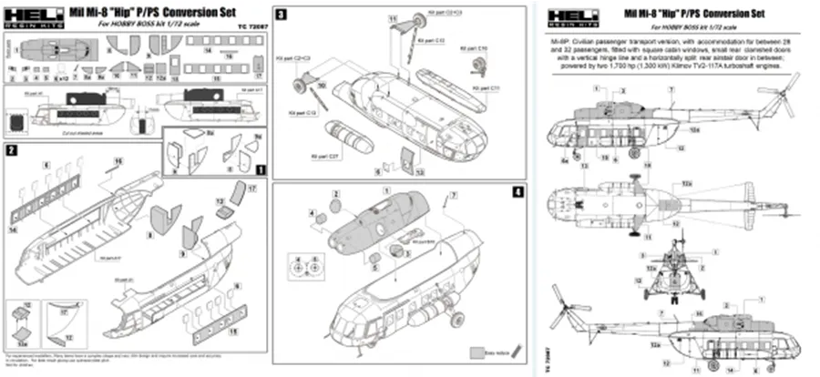 Mil Mi-8 P/PS Conversion set 1:72