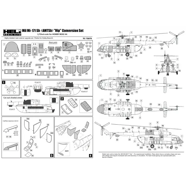 Mil Mi-171 Sh (AMTSh) Conversion set 1:72