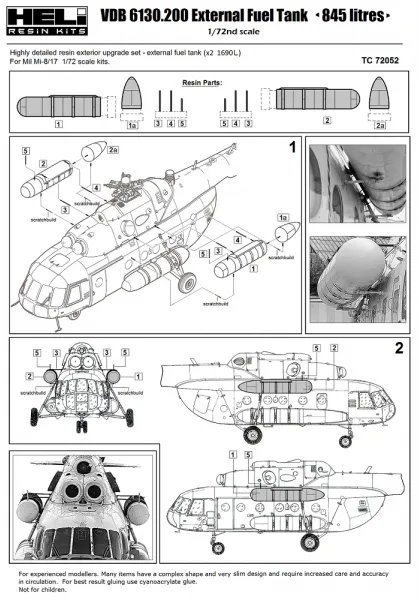 Mil Mi-8/17 External Fuel Tank (1690L) 1:72