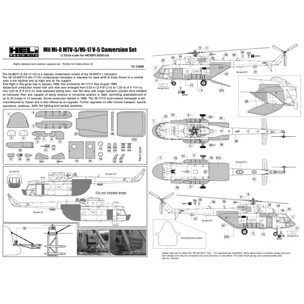 Mil Mi-8 MTV-5/Mi-17V-5 Conversion set 1:72