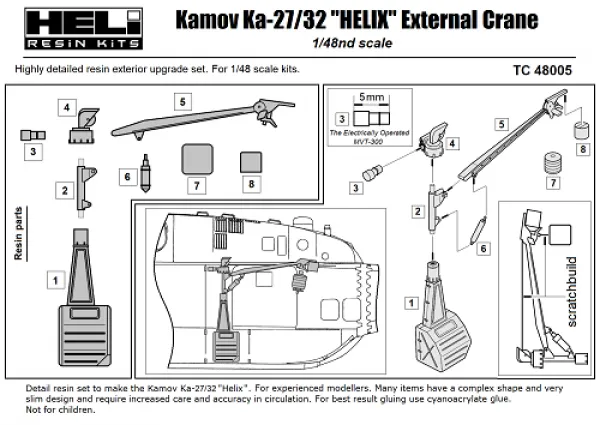 Ka-27/32 Helix External Crane Set 1:48