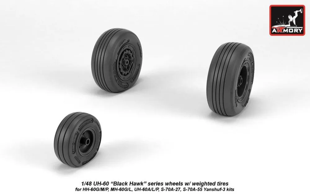 UH-60 Black Hawk wheels 1:48