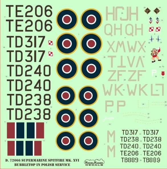 Spitfire Mk.XVI Bubbletop in Polish service 1:72